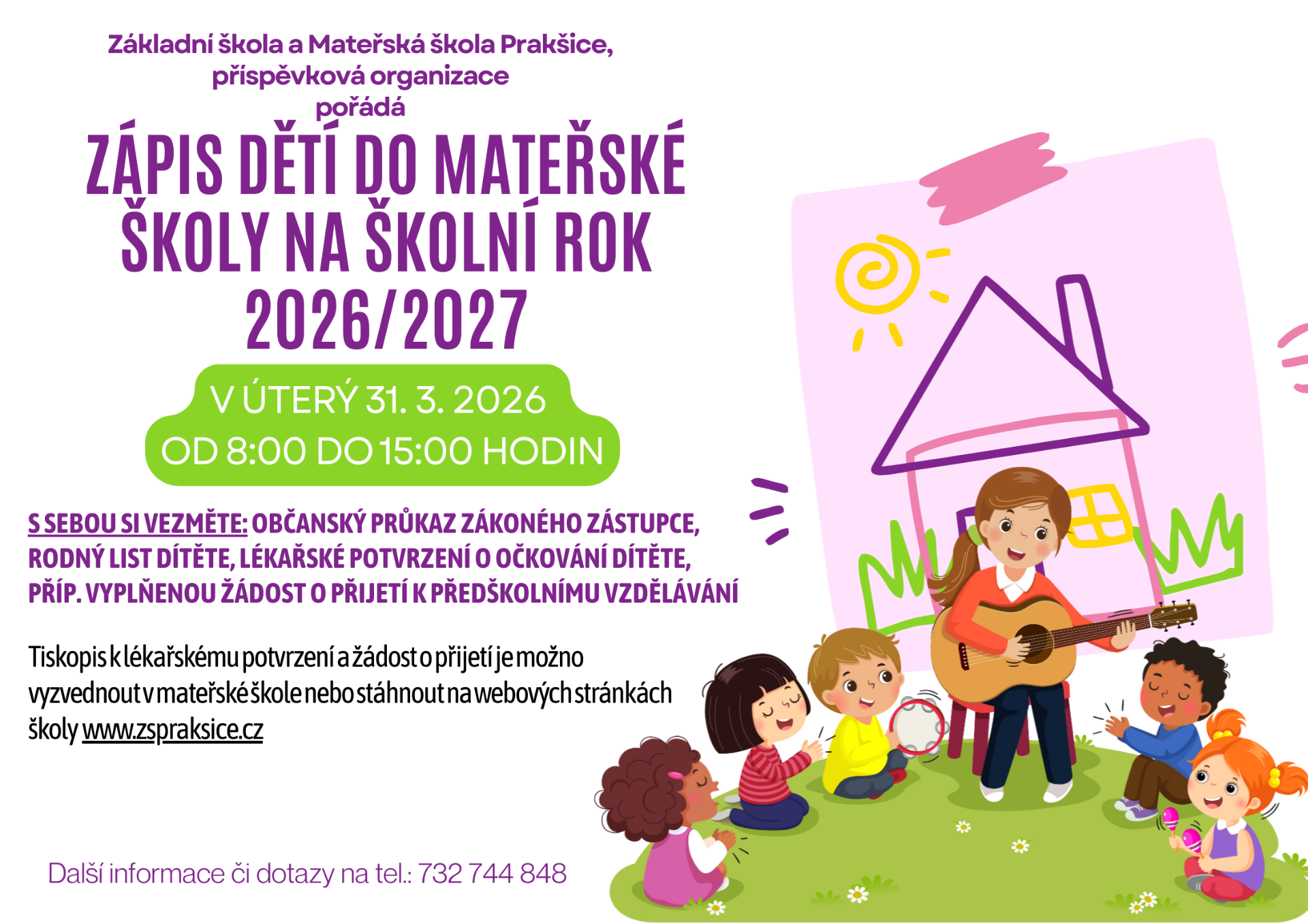 Zápis do mateřské školy na školní rok 2026/2027